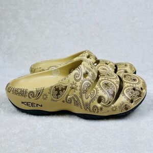 Keen Yogui Arts Clog Womens 10 Cafe Latte Paisley Closed Toe Slip On Lightweight